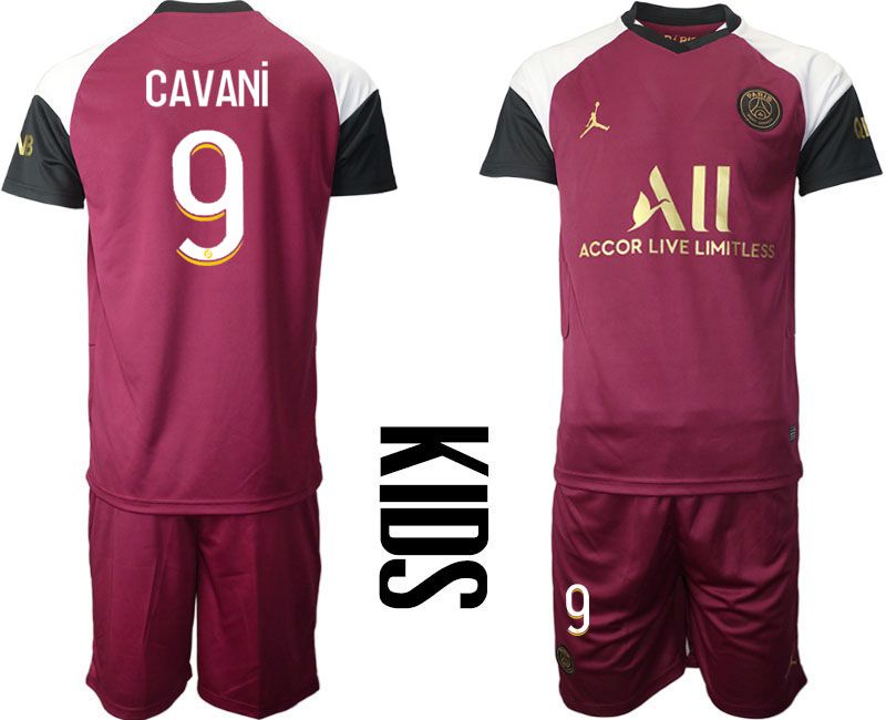 Youth 2020-2021 club Paris St German away #9 red Soccer Jerseys